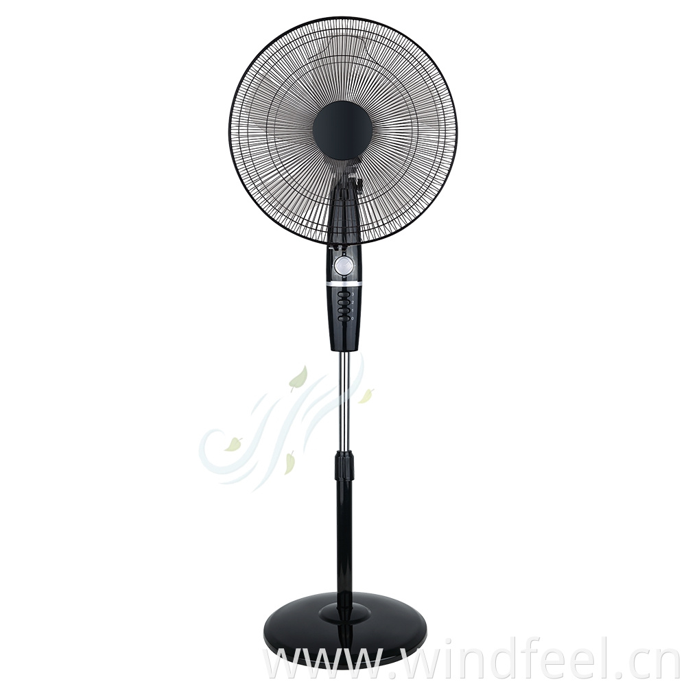 16" 18 Inch Stand Fan 5 AS Blade Heavy Cross Base 3 Speed Control Oscillating Function Cooling Air Standing Fan Plastic Grill